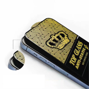 iPhone 14 Pro Anti-static zaštitno staklo crni ram - Slika 3